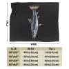 Gar Fish Ultra-Soft Micro Flannel Blanket 50x40 inch Throw Blankets for Bedroom Sofa view 2