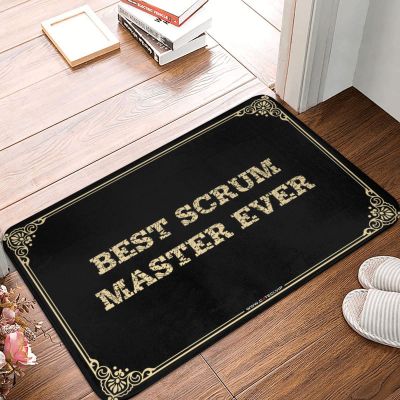 Beer Decorations for Man Cave Best Scrum Master Ever Doormat Front Door Inside Mat Fall Kitchen Mat(40X60CM)