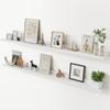 Acovy Long Floating Shelves for Wall, 55 inch Solid Wood Picture Ledge Shelf, Picture Shelf for Wall with Ledge, Floating Book Shelves for Living Room Bedroom Kitchen Nursery Decor, White, Set of 2 view 1