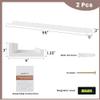 Acovy Long Floating Shelves for Wall, 55 inch Solid Wood Picture Ledge Shelf, Picture Shelf for Wall with Ledge, Floating Book Shelves for Living Room Bedroom Kitchen Nursery Decor, White, Set of 2 view 3