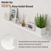 Acovy Long Floating Shelves for Wall, 55 inch Solid Wood Picture Ledge Shelf, Picture Shelf for Wall with Ledge, Floating Book Shelves for Living Room Bedroom Kitchen Nursery Decor, White, Set of 2 view 4