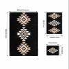 Black Aztec Bathroom Towel Set,Microfiber Bath Kitchen Beach Hand Dish Towels Set,Quick Dry Soft Decorative Towels+Set Clearance Prime Bulk Accessories Decor(3-PC) Geometric Geometric Boho Moroccan view 4