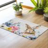 Easter Bunny Bath Mat for Tub,Non Slip Bathroom Floor Runner Rug Quick Dry&Absorbent Diatomaceous Earth Shower Sink Bedroom Kitchen Doormat 20"x32" Retro Botanical Boho Floral Eucalyptus Leaves view 2