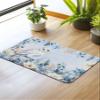 Christmas Blue Bath Mat for Tub,Non Slip Bathroom Floor Runner Rug Quick Dry&Absorbent Diatomaceous Earth Shower Sink Bedroom Kitchen Living Room Doormat 16"x24" Animal Owl Eucalyptus Berry Snowflake view 2