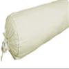 2 Pcs Cervical Neck Roll Pillow Cover with Drawstring Closures Round Neck Roll Pillow Case Cotton Bolster Pillowcases for Cylindrical Cushion (Ivory, 6X 20 inch (15 x 50.5 cm)) view 2