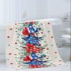American Flag Stars Eucalyptus Bathroom Towel Set,Microfiber Bath Kitchen Beach Hand Dish Towels Set,Quick Dry Soft Towels+Set Clearance Bulk Accessories Decor(3-PC) Retro Patriotic 4th of July view 3
