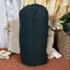 2 Pcs Cervical Neck Roll Pillow Cover with Drawstring closures Round Neck Roll Pillow Case cotton Bolster Pillowcases for Cylindrical Cushion (Bottle Green, 6x 16 inch (15 x 40 cm)) view 2