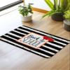 Black White Sriped Bath Mat for Tub,Non Slip Bathroom Floor Runner Rug Quick Dry&Absorbent Diatomaceous Earth Shower Sink Bedroom Kitchen Doormat 16"x24" School Geometric Fruit Bow Polka Dot view 2