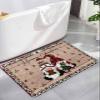 Christmas Bath Mat for Tub,Non Slip Bathroom Floor Runner Rug Quick Dry&Absorbent Diatomaceous Earth Shower Sink Bedroom Kitchen Living Room Doormat 16"x24" Farmhouse Winter Gnomes Plaid Brown view 1