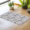 Floral Plant Bath Mat for Tub,Non Slip Bathroom Floor Runner Rug Quick Dry & Absorbent Diatomaceous Earth Shower Sink Bedroom Kitchen Living Room Washable Doormat 16"x24" Flower Leaves Botanical Herbs view 2