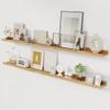 Acovy Solid Ash Wood Picture Ledge Shelf, Floating Shelves Set of 2, 56 Inch Long Large Ledge Shelves, Nursery Book Shelves Wall Mounted for Living Room Bedroom Kitchen Decor Kids Bookshelf, Natural view 1