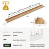 Acovy Solid Ash Wood Picture Ledge Shelf, Floating Shelves Set of 2, 56 Inch Long Large Ledge Shelves, Nursery Book Shelves Wall Mounted for Living Room Bedroom Kitchen Decor Kids Bookshelf, Natural view 3