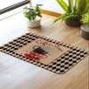 Coffee Theme Bath Mat for Tub,Non Slip Bathroom Floor Runner Rug Quick Dry&Absorbent Diatomaceous Earth Shower Sink Bedroom Kitchen Living Room Doormat 16"x24" Retro Plaid Coffee Cup Coffee Beans view 2