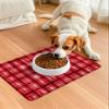 Buffalo Plaid Red Bath Mat for Tub,Non Slip Bathroom Floor Runner Rug Quick Dry&Absorbent Diatomaceous Earth Shower Sink Bedroom Kitchen Doormat 16"x24" Pastoral Country French Gradient Checkered view 4