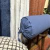 SAFFRON HANDICRAFTS 2 Pcs Cervical Neck Roll Pillow Cover with Drawstring Closures Round Neck Roll Pillow Case Cotton Bolster Pillowcases for Cylindrical Cushion (Grey, 6 x13 inch (15x33 cm)) view 1