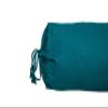 2 Pcs Cervical Neck Roll Pillow Cover with Drawstring Closures Round Neck Roll Pillow Case Cotton Bolster Pillowcases for Cylindrical Cushion (Teal Blue, 6X 24 inch (15x 60 cm)) view 3