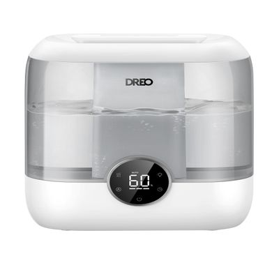 DREO 6L Top Fill Humidifiers for Bedroom, 60H Runtime 28 dB Quiet Supersized Cool Mist Air Humidifiers for Large Room, Baby Nursery, Plant, Indoor, Night Light, Easy to Clean, Precise Humidity Control