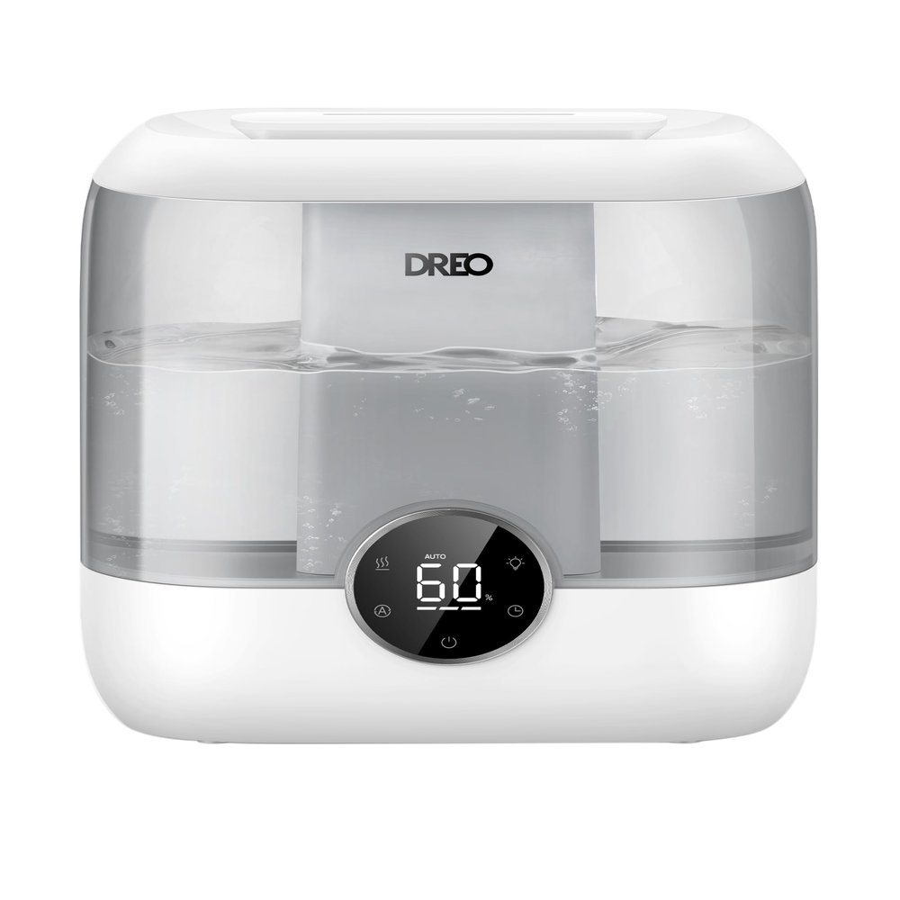 DREO 6L Top Fill Humidifiers for Bedroom, 60H Runtime 28 dB Quiet Supersized Cool Mist Air Humidifiers for Large Room, Baby Nursery, Plant, Indoor, Night Light, Easy to Clean, Precise Humidity Control