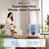 DREO 6L Top Fill Humidifiers for Bedroom, 60H Runtime 28 dB Quiet Supersized Cool Mist Air Humidifiers for Large Room, Baby Nursery, Plant, Indoor, Night Light, Easy to Clean, Precise Humidity Control view 2