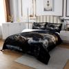 Bass Fish Kids Bedspread Queen Size,Wild Bear Jungle Hunting Animal Adventure Coverlet Set,Boys Men Room Decor,Underwater World Marine Life Quilted Coverlet,Dark Brown Bedding Quilt,2 Pillowcases view 2