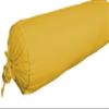 2 Pcs Cervical Neck Roll Pillow Cover with Drawstring Closures Round Neck Roll Pillow Case Cotton Bolster Pillowcases for Cylindrical Cushion (Mustard, 6 x18 inch (15 x45.5 cm)) view 2