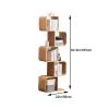 S Shaped Creative Bookshelf, Multi Functional Bookshelves, Shaped Floor Standing Bookcase, Large Capacity Bookshelf with Storage, for Living Room, Office(64.9in/165cm) view 3