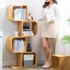 S Shaped Creative Bookshelf, Multi Functional Bookshelves, Shaped Floor Standing Bookcase, Large Capacity Bookshelf with Storage, for Living Room, Office(64.9in/165cm) view 4