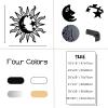 Idadey Celestial Boho Wall Art - Sun Moon Outdoor Wall Decor (Black, 23"x23" | 60x60cm) view 4