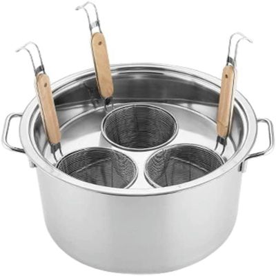 BTURYT Gnocchi Machine, Pasta Cooker Set with Basket Strainer with Three Inserts and Lid, Stainless Steel Pasta Pot for Gnocchi Di Pasta and Vegetables
