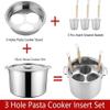 BTURYT Gnocchi Machine, Pasta Cooker Set with Basket Strainer with Three Inserts and Lid, Stainless Steel Pasta Pot for Gnocchi Di Pasta and Vegetables view 3