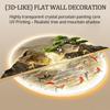 Bubinblau A,70 * 84cm, Zen Wall Art Decor, 3D Wall Sculptures Painting Hanging Wall Art with Led Light, Large Modern Metal Wall Sculptures, for Living Room Bedroom Office view 2