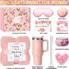 Birthday Gifts for Women Self Care Get Well Soon Gifts, Rose Relaxing Spa Gift Box Care Package Basket w/ Luxury Flannel Blanket 40 oz Tumbler, Mother's Day Gift for Mom Her Wife Girlfriend Sister view 4