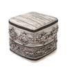 REDEARTH  Tufted Pouf Ottoman with Filler Textured Storage Cube Bean Bag Pouffe Footrest Living Room, Bedroom, Nursery, Indoor, Covered Patio; 100% Cotton (17.5"X17.5"X17.5", Black Jasper) view 1