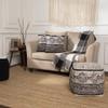 REDEARTH  Tufted Pouf Ottoman with Filler Textured Storage Cube Bean Bag Pouffe Footrest Living Room, Bedroom, Nursery, Indoor, Covered Patio; 100% Cotton (17.5"X17.5"X17.5", Black Jasper) view 2