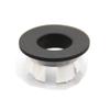 Sink Basin Trim Overflow Cover Brass Insert in Hole Round Caps Matte Black view 1