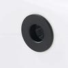 Sink Basin Trim Overflow Cover Brass Insert in Hole Round Caps Matte Black view 2