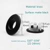 Sink Basin Trim Overflow Cover Brass Insert in Hole Round Caps Matte Black view 3