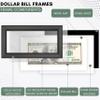 CountryArtHouse Traditional Black First Dollar Frame with White Photo Mat, Dollar Bill Holder With Easel Stand and Wall Hanger Included view 2