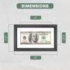 CountryArtHouse Traditional Black First Dollar Frame with White Photo Mat, Dollar Bill Holder With Easel Stand and Wall Hanger Included view 3