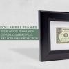 CountryArtHouse Traditional Black First Dollar Frame with White Photo Mat, Dollar Bill Holder With Easel Stand and Wall Hanger Included view 4