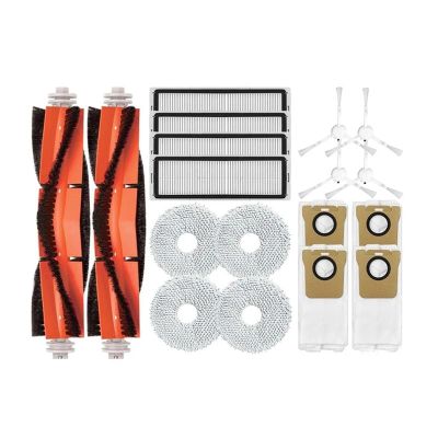 Main Side Brush Hepa Filter Dust Bag Rag Mop Stand Dust BoxCompatible for Xiaomi Robot Vacuum X10+ X10 Plus B101GL Spare Parts Accessories(Set B)