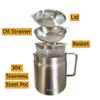 Saltlas Deep Fryer Pot with Basket and Oil Strainer, 304 Stainless Steel Deep Frying Pot for French Fries, Chicken, or Japanese Tempura, 2L (2Qt) view 2