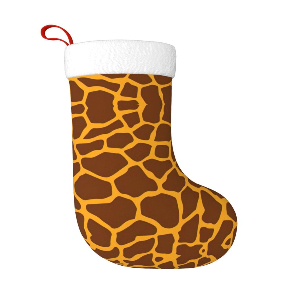 QHWLR Giraffe Print print Christmas socks All Saints ' Day Hanging socks fireplace. Party Decor outdoors