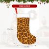 QHWLR Giraffe Print print Christmas socks All Saints ' Day Hanging socks fireplace. Party Decor outdoors view 4