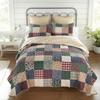 Donna Sharp Rustic Paisley Pieced Patchwork Cotton Quilted Bedding Set - 3-Piece Queen Size Quilt Set - Includes 1 Quilt and 2 Pillow Shams - Machine Washable - Perfect for Rustic Decor view 1