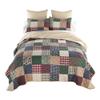 Donna Sharp Rustic Paisley Pieced Patchwork Cotton Quilted Bedding Set - 3-Piece Queen Size Quilt Set - Includes 1 Quilt and 2 Pillow Shams - Machine Washable - Perfect for Rustic Decor view 3