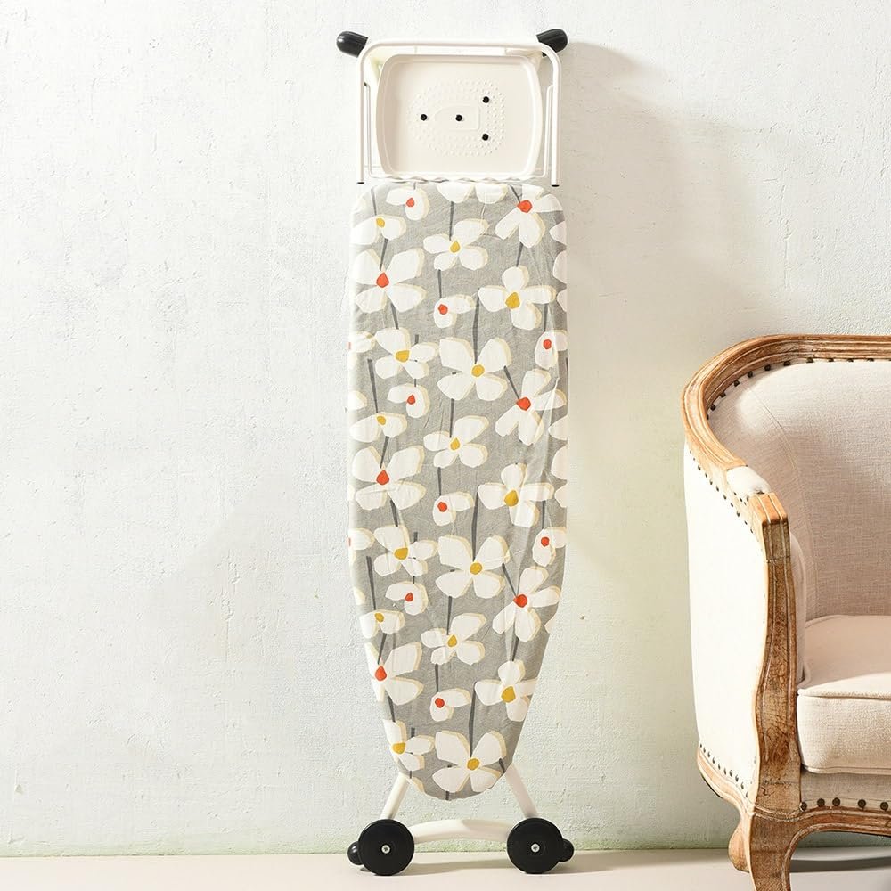 ZYXQQJ 36"x13" 43"x13" 48"x15" Ironing Board Cover and Pad Extra Thick Iron Board Cover, Stain Resistant, Durable Construction(F,43x13in)