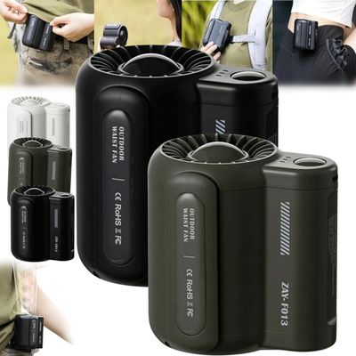 2PCS Cool Clip Fan Under Shirt,2024 New Rechargeable Waist Clip Fan,3 Speeds Strong Airflow Wearable Personal Clip Fan,Cool Clip Waist Fan,Belt Fan Clip on Waist Cooling Fan for Works,Travel,Camping