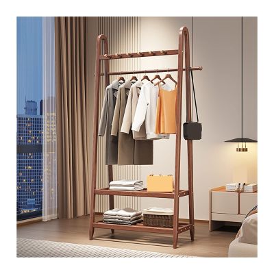 GLigeT Coat Rack Stand All Wood Hanging Clothes Rack Floor Bedroom Office Vertical Coat Rack Indoor Shelf B&B Clothes Rack Coat Hanger Stand(80cm)