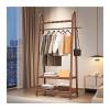 GLigeT Coat Rack Stand All Wood Hanging Clothes Rack Floor Bedroom Office Vertical Coat Rack Indoor Shelf B&B Clothes Rack Coat Hanger Stand(80cm) view 1
